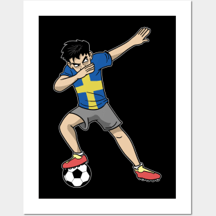 Soccer Sweden Soccer Player Boys Posters and Art